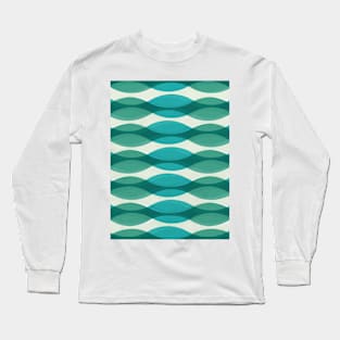 Aquamarine Waves Sea Long Sleeve T-Shirt